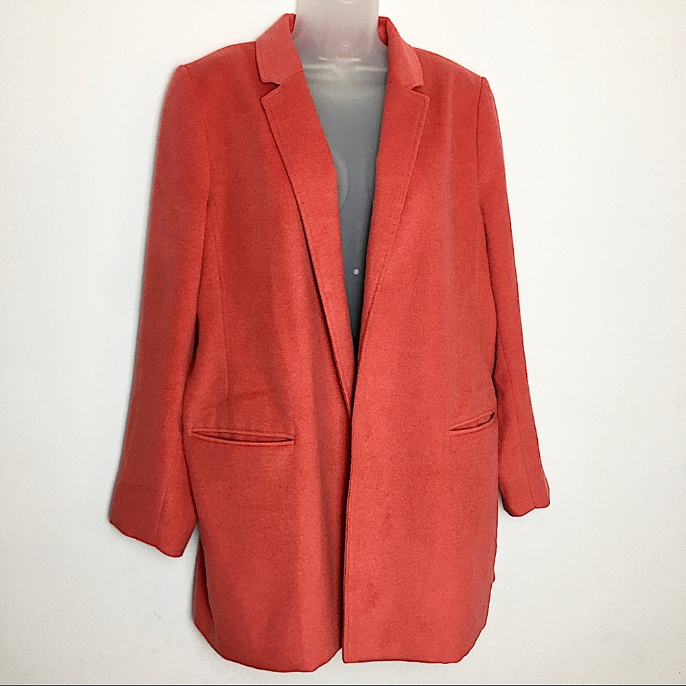 Chicos Long Open Front Overcoat Jacket